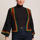 Cardigan KING LOUIE Arlene Crochet Urban Green