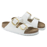 Birkenstock Big Buckle Birko-Flor enamelled Patent White