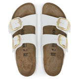 Birkenstock Big Buckle Birko-Flor enamelled Patent White