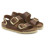 Birkenstock Milano Big Buckle Cuero engrasado Cognac