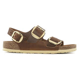 Birkenstock Milano Big Buckle Cuero engrasado Cognac