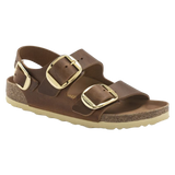 Birkenstock Milano Big Buckle Cuero engrasado Cognac