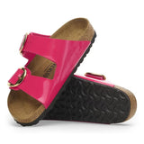 Birkenstock Arizona Big Buckle Birko-Flor esmaltado Patent Fuchsia Fusion