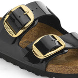 Birkenstock Arizona Big Buckle Birko-Flor esmaltado Patent Black Gold