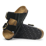 Birkenstock Arizona Big Buckle Birko-Flor esmaltado Patent Black Gold