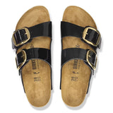 Birkenstock Arizona Big Buckle Birko-Flor esmaltado Patent Black Gold