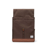 HERSCHEL City Chocolate Brown Crosshatch Saddle Brown 16L Backpack