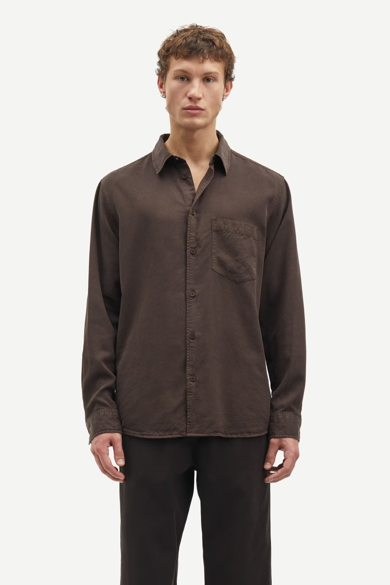 Camisa Samsøe Damon P 14982 Chocolate