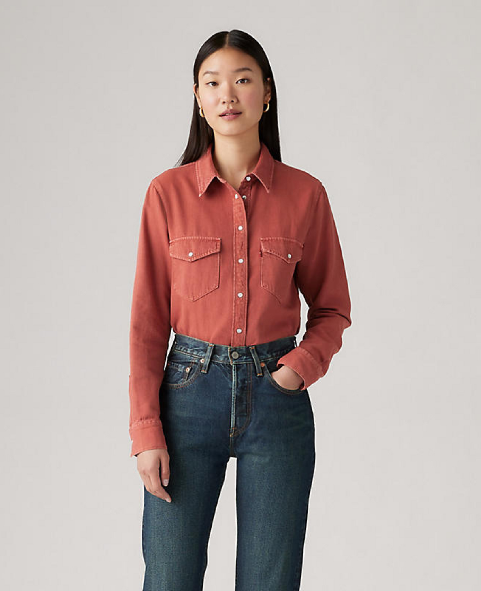 Camisa Levi's® Iconic Western Marsala