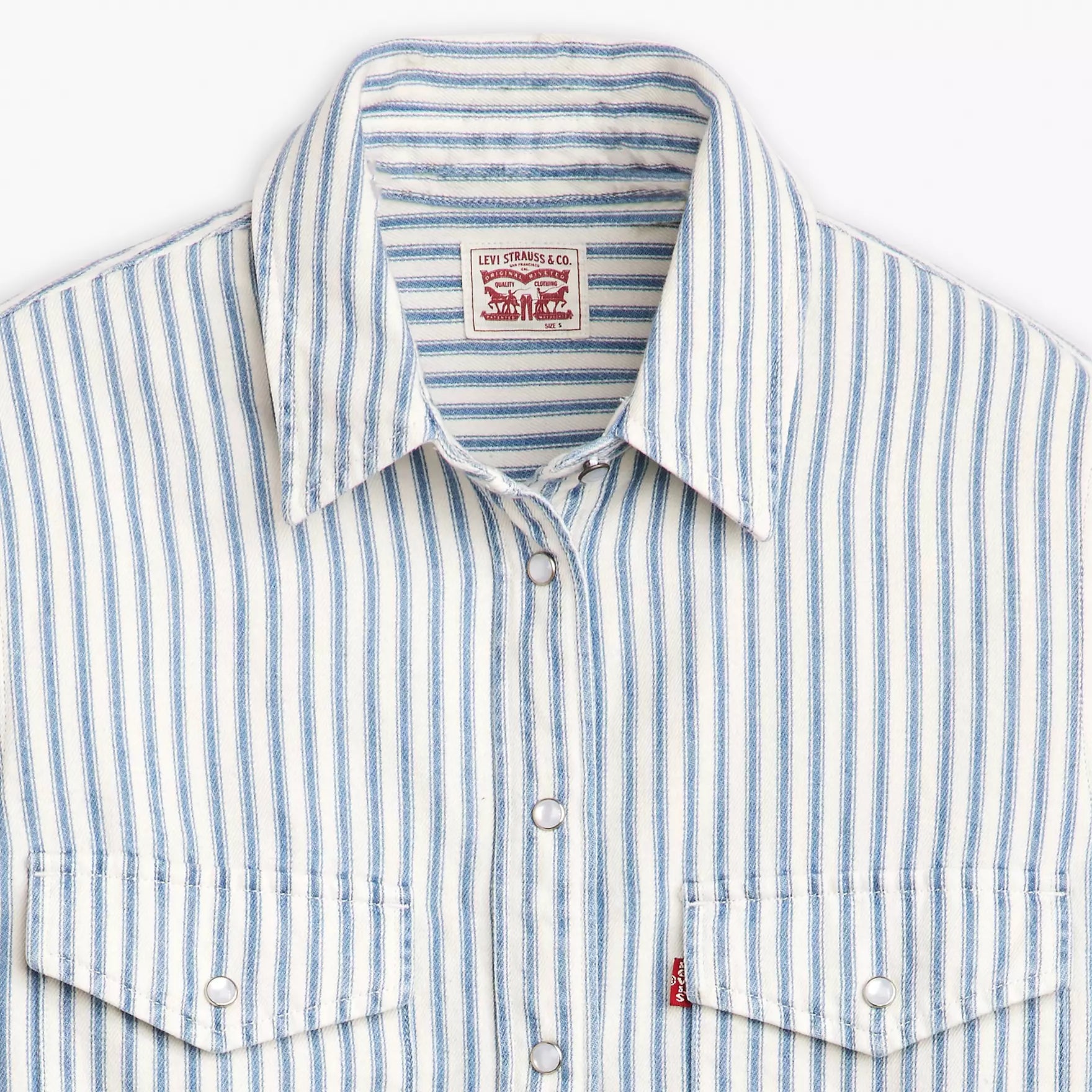 Levi's® Iconic Western Lightweight Navy Stripe Hemd 