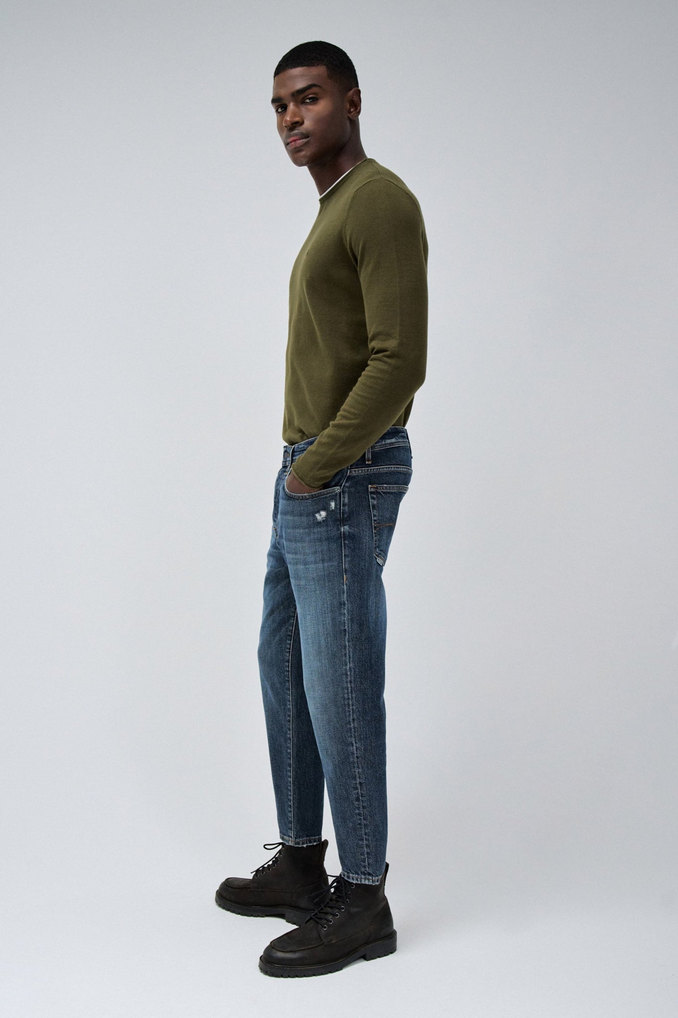 SALSA Tapered Cropped Slim Jeans 