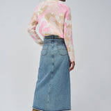 SALSA True Denim Skirt with Front Slit 