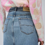 SALSA True Denim Skirt with Front Slit 