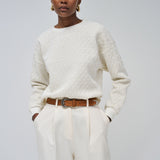 SALSA Textured Knit Sweater with Shine