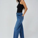 SALSA True Cropped Wide Leg Jeans With Belt 