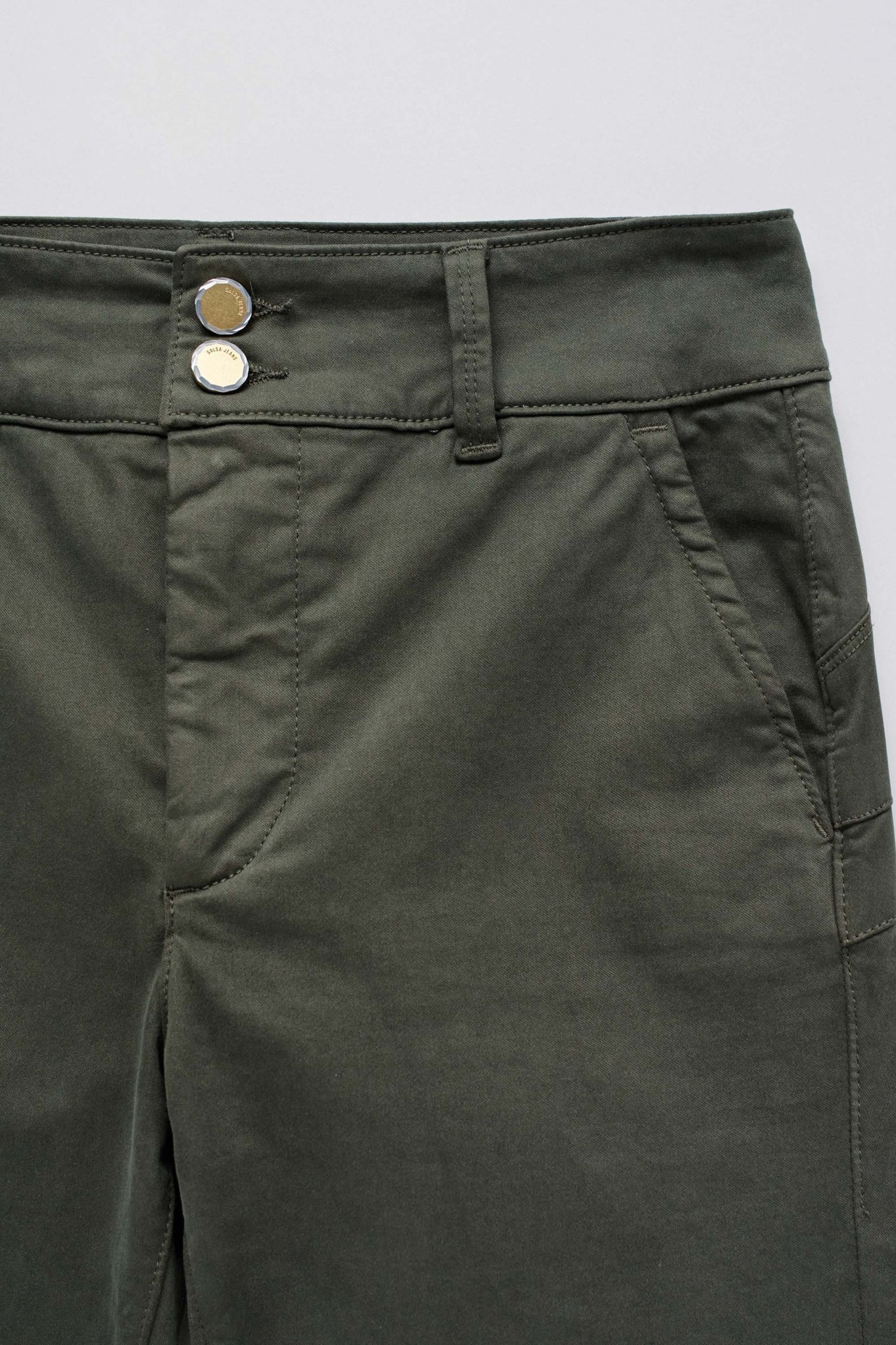 Pantalones SALSA Chinos Secret Push In Cropped Slim Verde