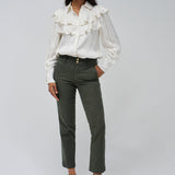 Pantalones SALSA Chinos Secret Push In Cropped Slim Verde