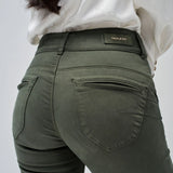 Pantalones SALSA Chinos Secret Push In Cropped Slim Verde