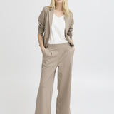 B.YOUNG Rizetta Wide Cropped Roasted Cashew Pants