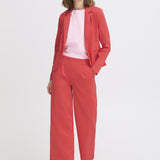 B.YOUNG Rizetta Wide Cropped Poinsettia Pants