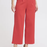 B.YOUNG Rizetta Wide Cropped Poinsettia Pants