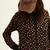 Chaqueta XANTIK Bomber Zip Black Dots & Stars