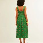 Vestido Xantik Tirante Ancho Green Citrus - ECRU