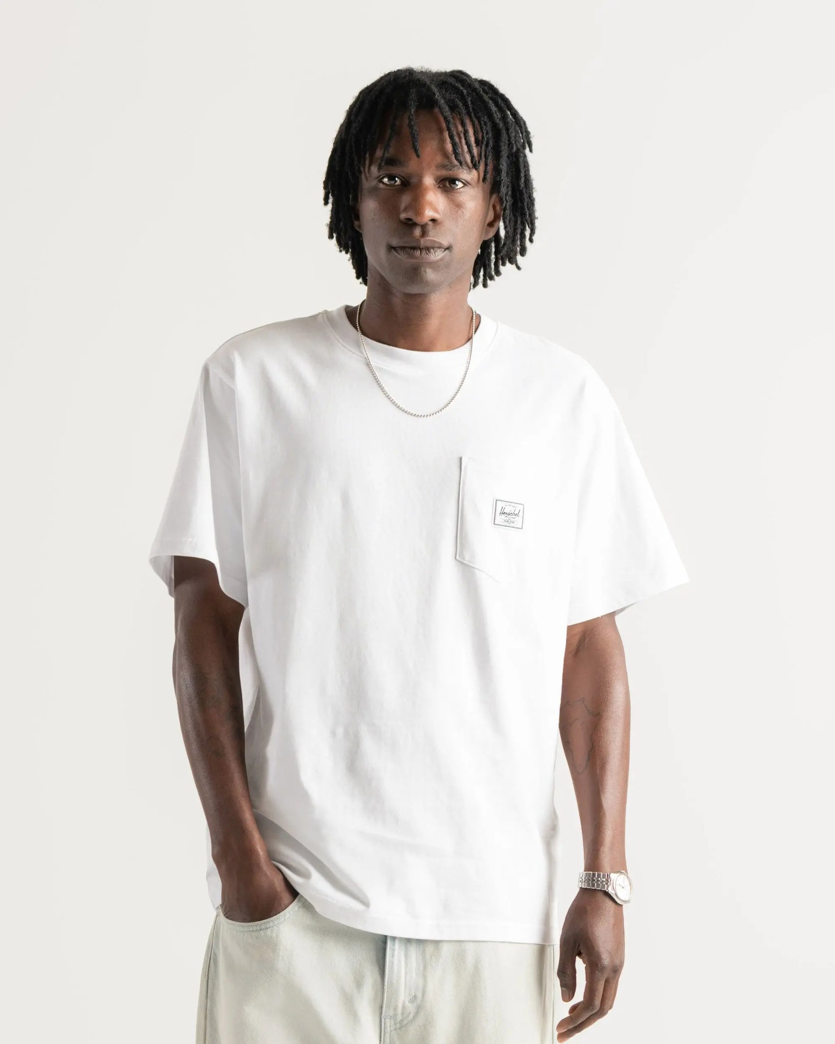 HERSCHEL Pocket White T-shirt