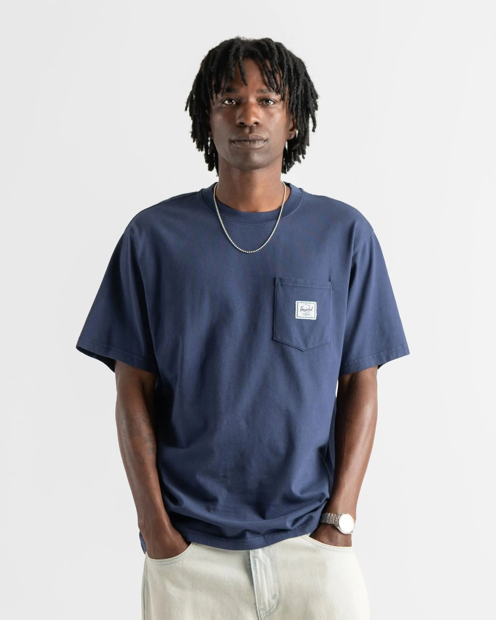 Camiseta HERSCHEL Pocket Navy