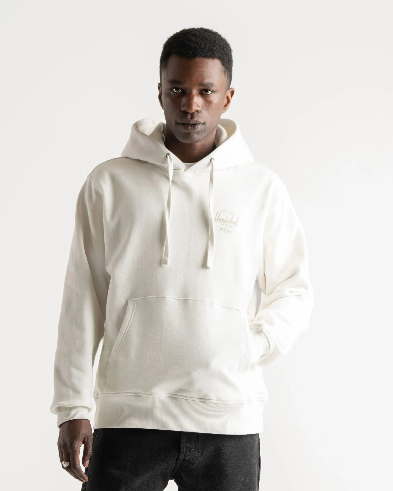 Sudadera HERSCHEL Basic Hoodie Blanc de Blanc Feather Gray