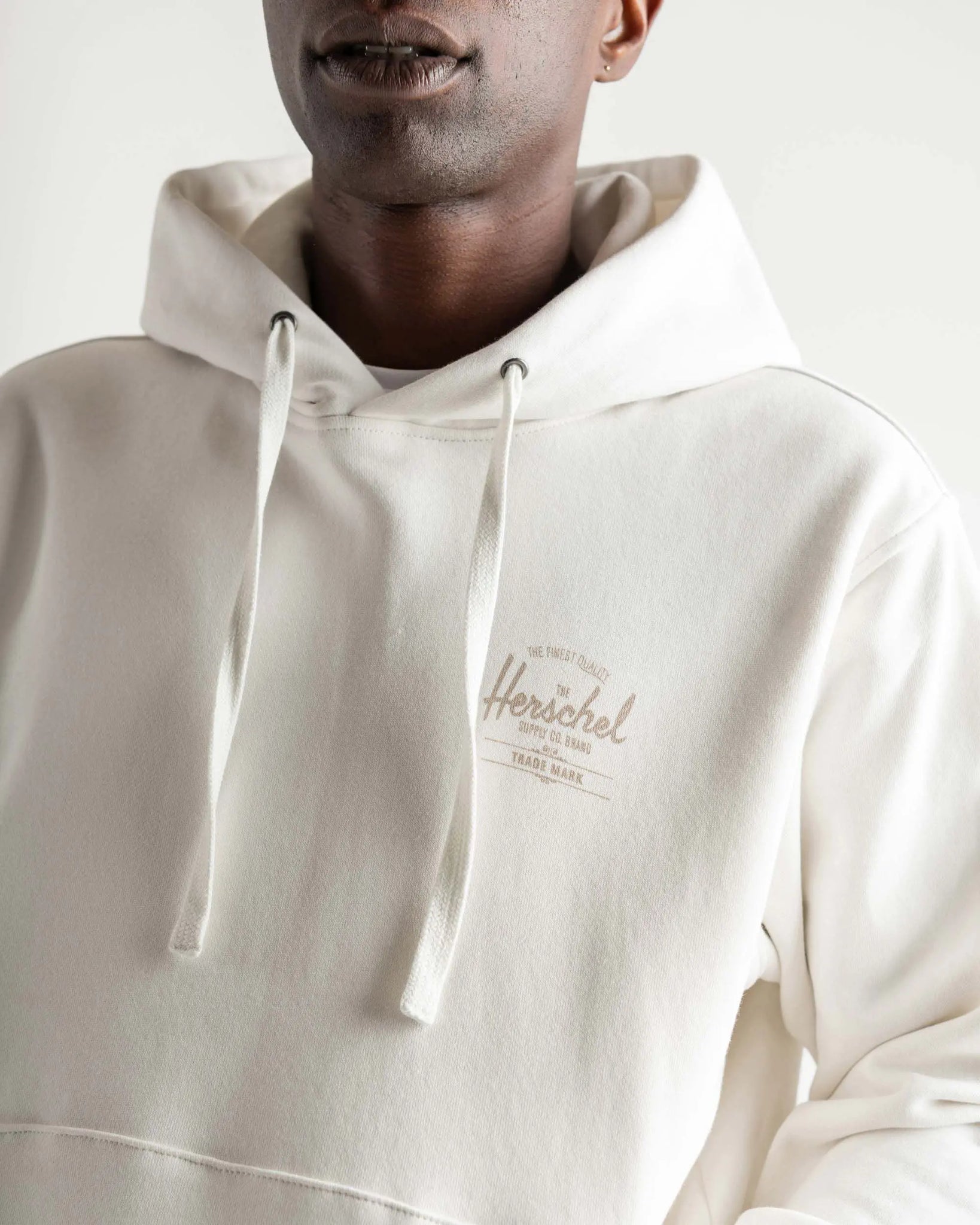 Sudadera HERSCHEL Basic Hoodie Blanc de Blanc Feather Gray