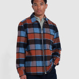 FARAH Fulbright Checkered Overshirt For Blue