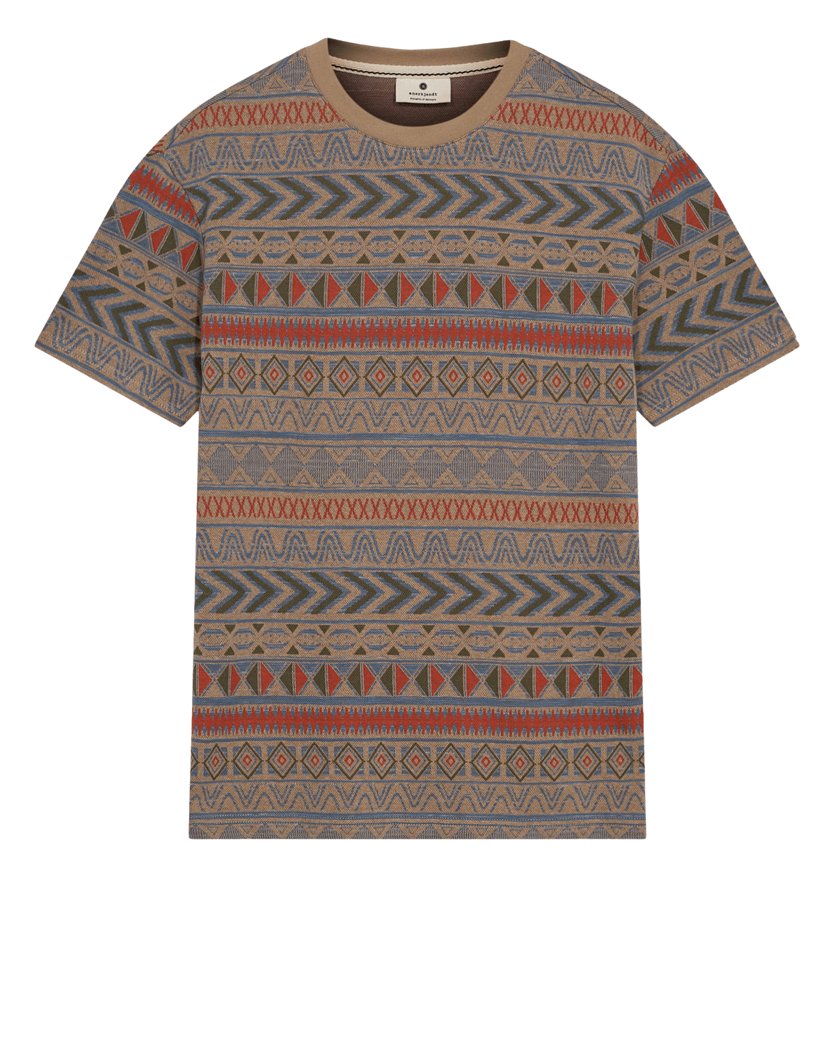 Camiseta Anerkjendt Akkikki Jacquard Incense - ECRU