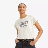 Camiseta Levi's® Gráfica Boxy Crema