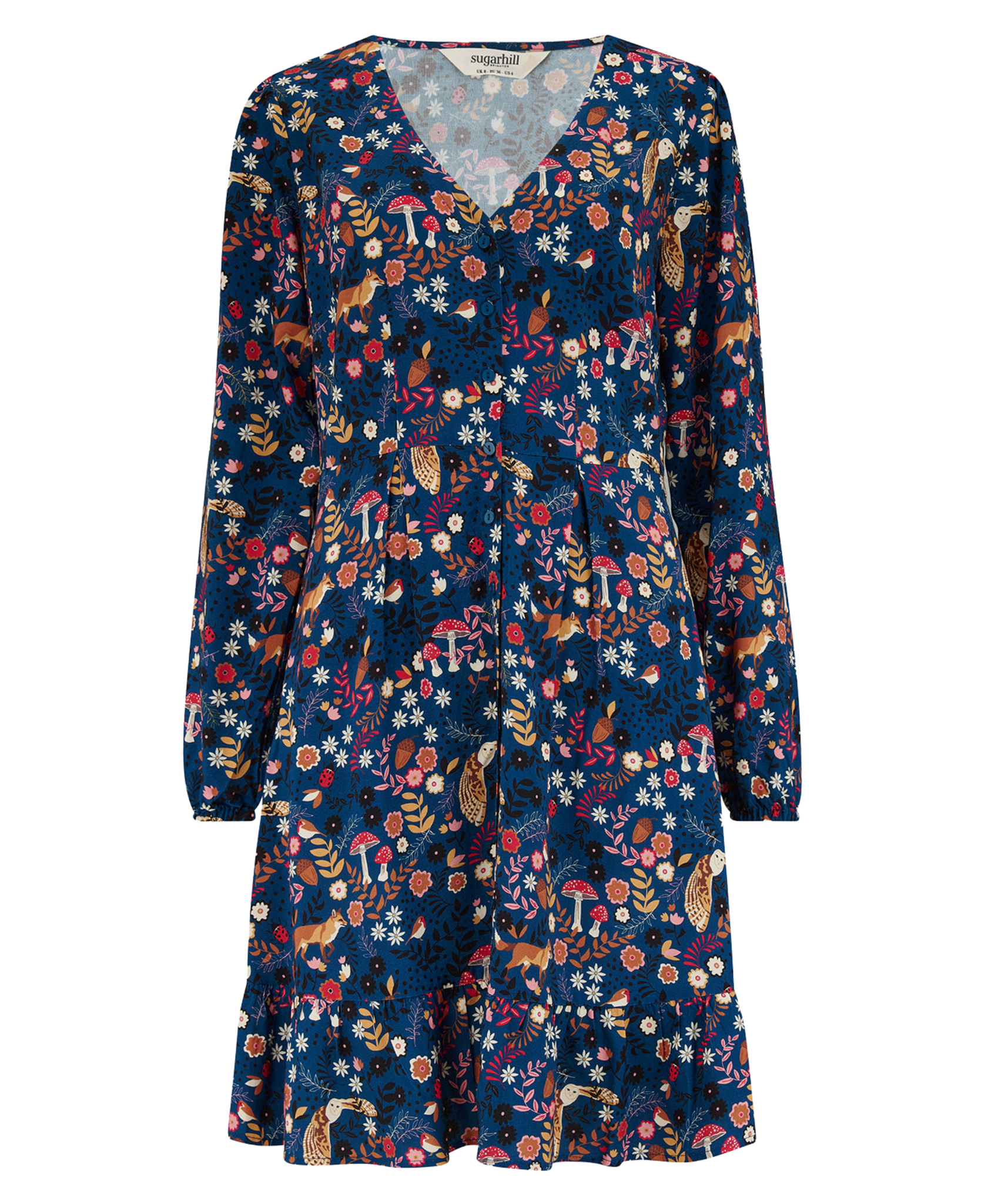 SUGARHILL Bibi Navy Midnight Woodland Dress