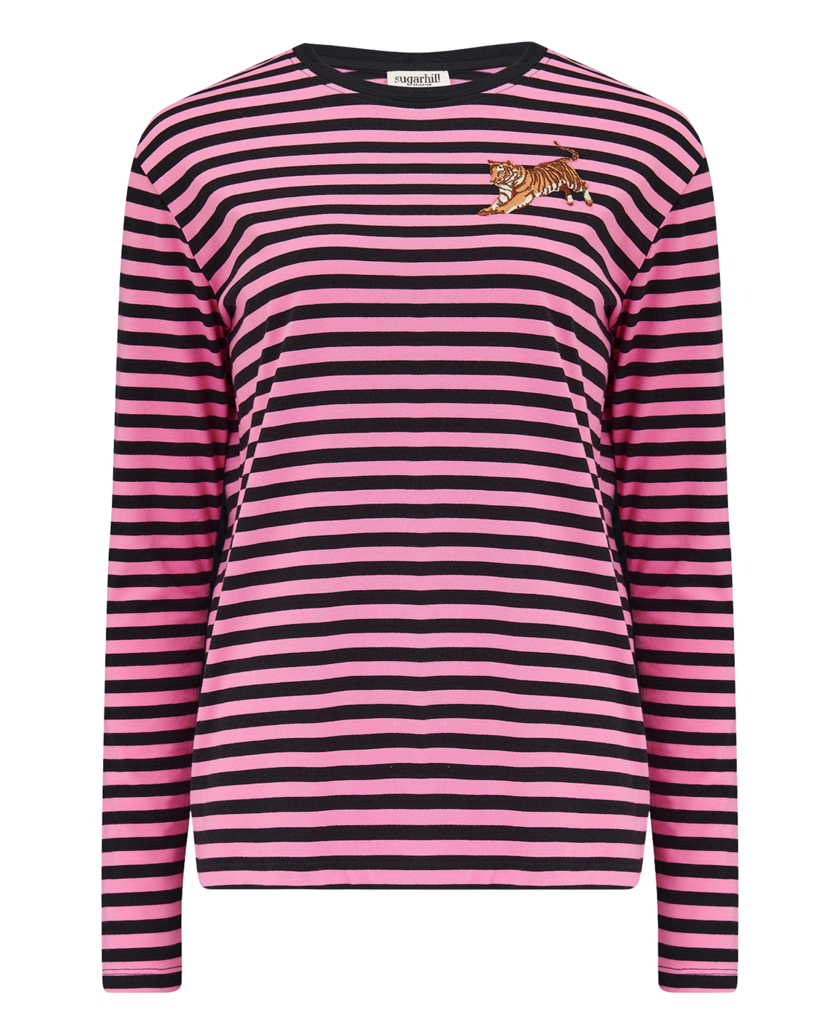 Camiseta SUGARHILL Brunswick Black/Pink, Leaping Tiger