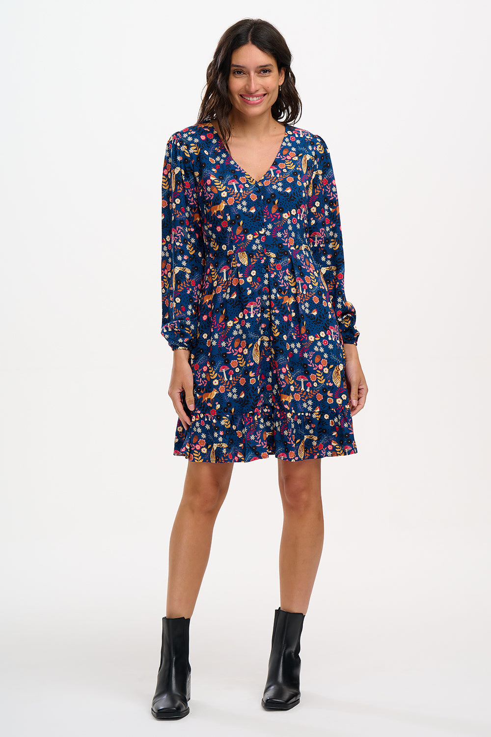 Vestido SUGARHILL Bibi Navy Midnight Woodland