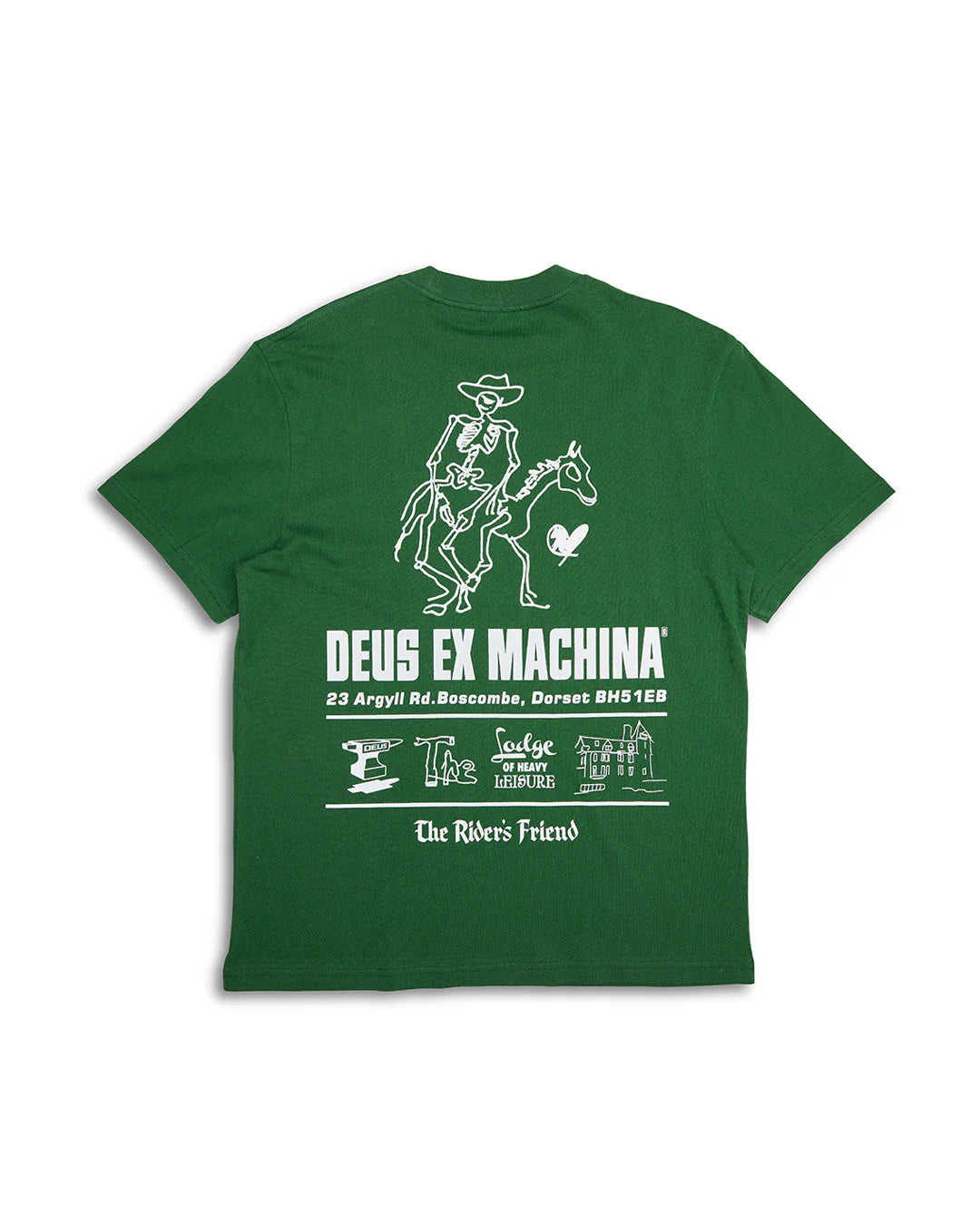 Camiseta DEUS EX MACHINA Boscombe Address Hillside Green