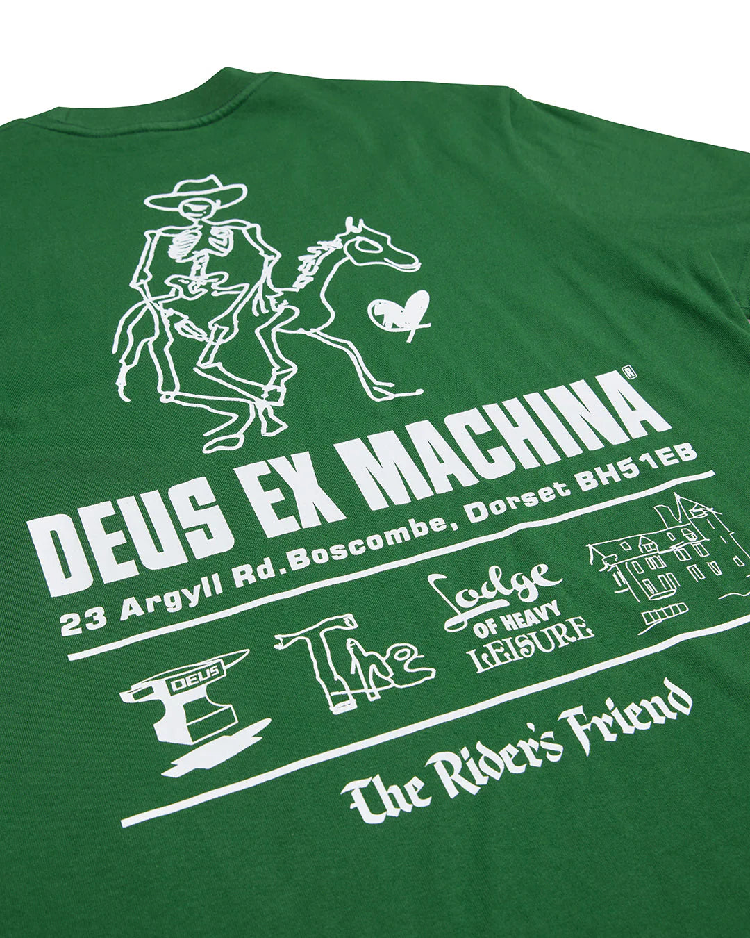 Camiseta DEUS EX MACHINA Boscombe Address Hillside Green