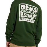 Sudadera DEUS EX MACHINA Nice To See You Crew Hillside Green