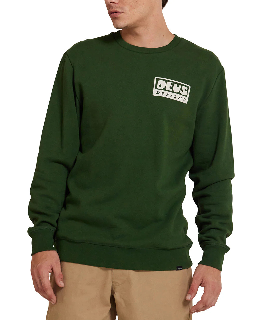 Sudadera DEUS EX MACHINA Nice To See You Crew Hillside Green