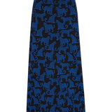 SUGARHILL Duska Skirt Black/Blue Leopard Spots