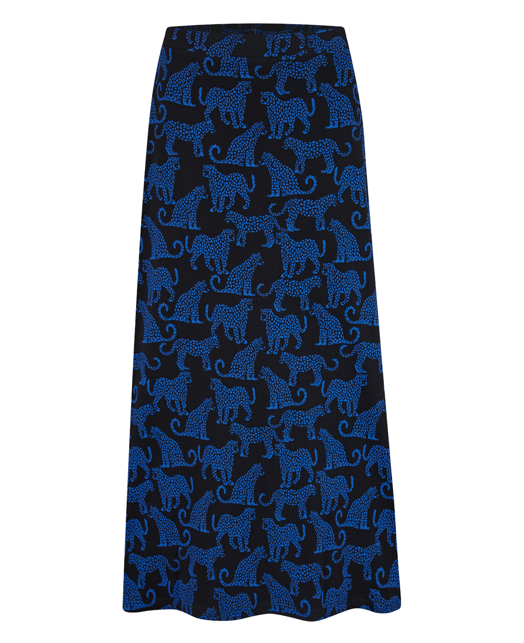 SUGARHILL Duska Skirt Black/Blue Leopard Spots