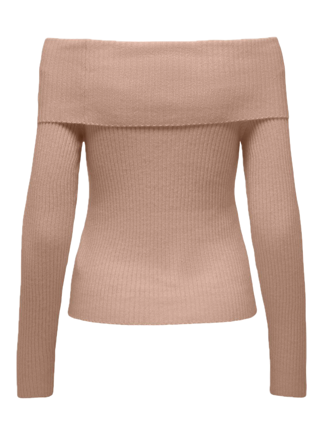 NUR Katia Off Shoulder Pullover in warmem Taupe