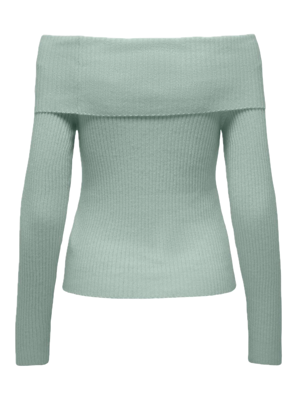 NUR Katia Off Shoulder Aqua Grey Pullover 