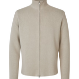 Chaqueta de Punto Samsøe Saniklas Full Zip 15333 Abbey Stone