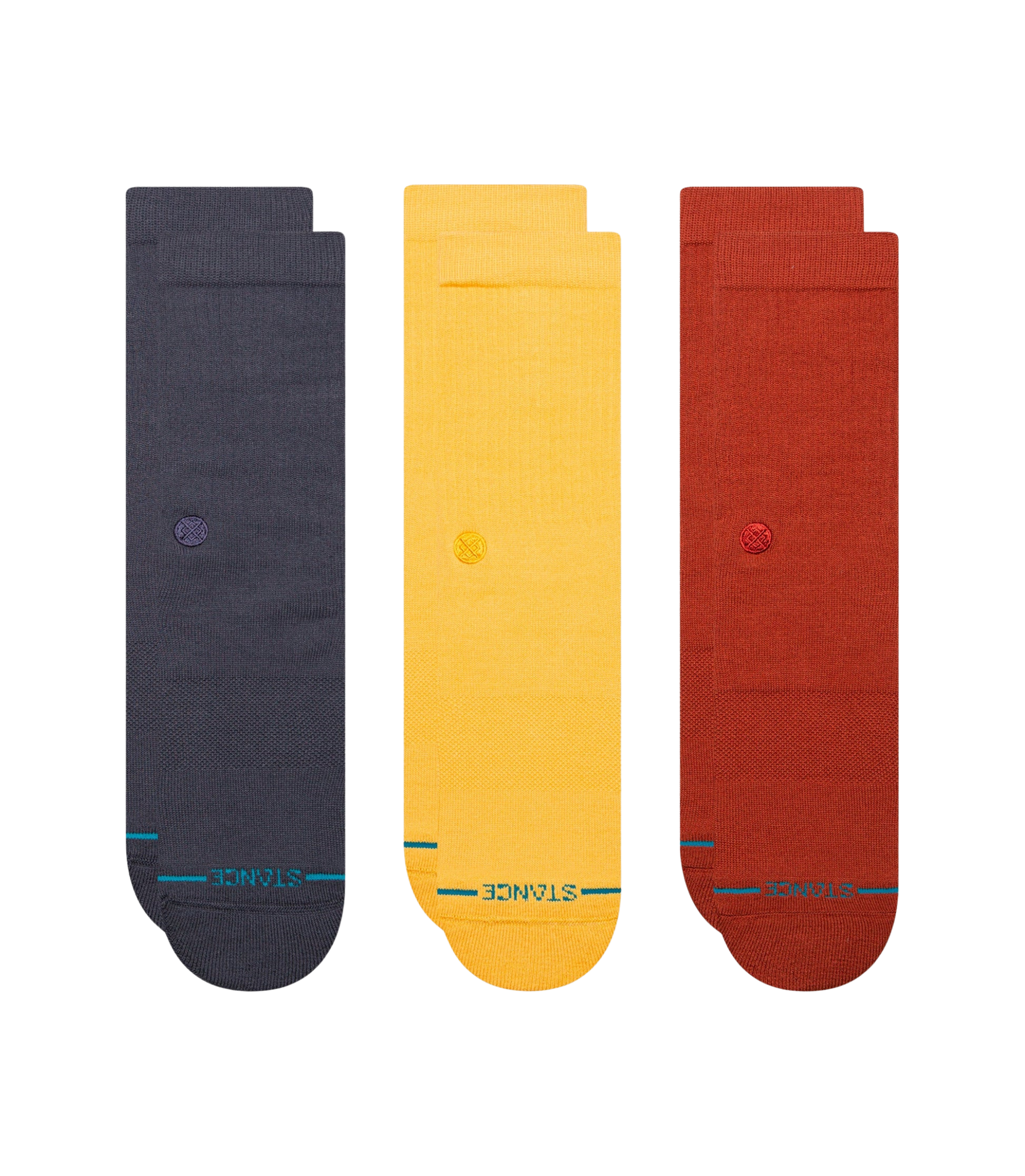 Pack of 3 STANCE Icon Crew Navy Socks 