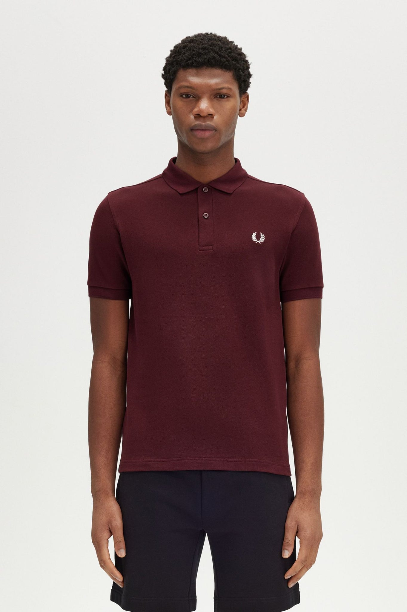 Polo FRED PERRY M6000 Rojo Oscuro / Crudo