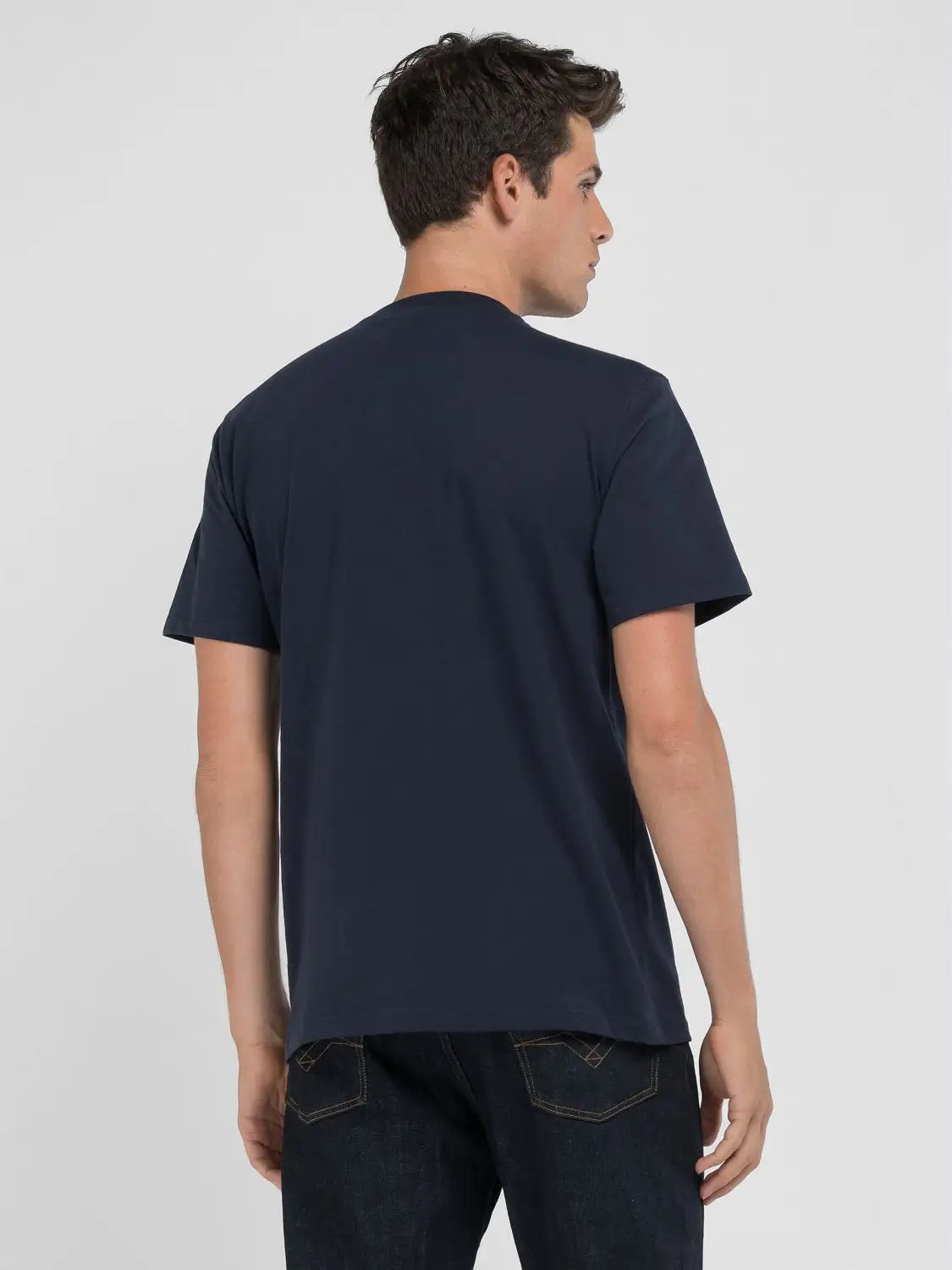 Camiseta REPLAY de Punto con Bordado Night Blue