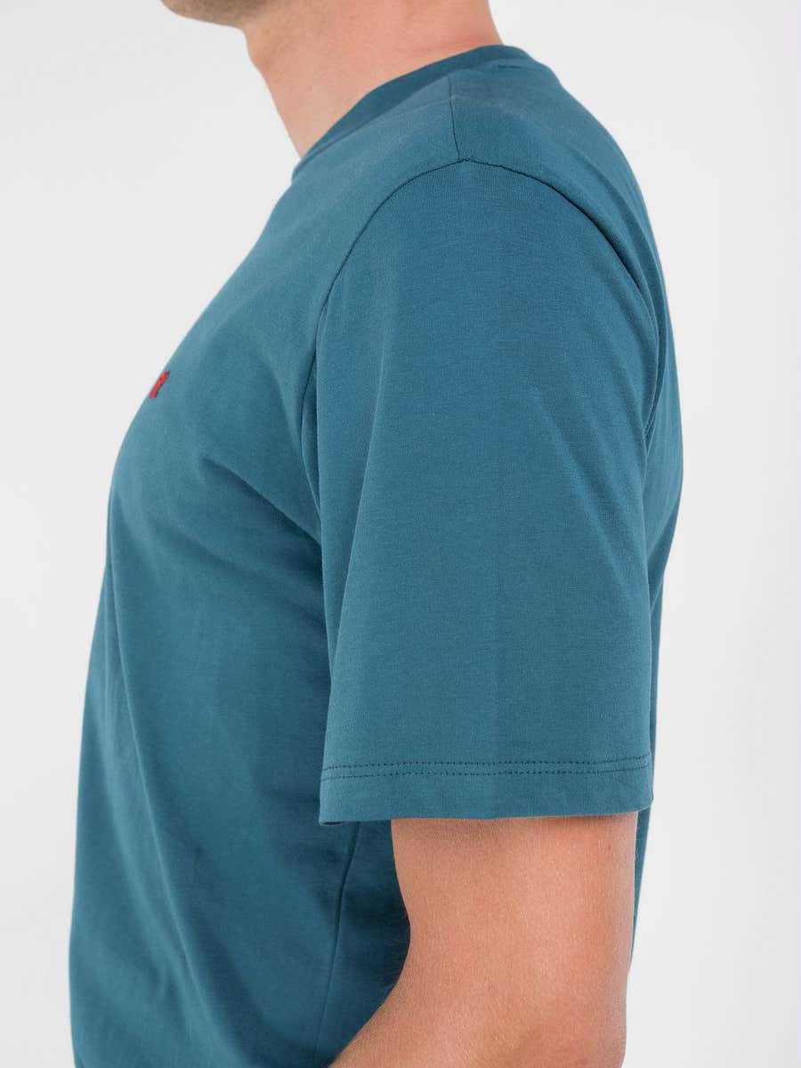 Camiseta REPLAY de Punto con Bordado Atlantic Green